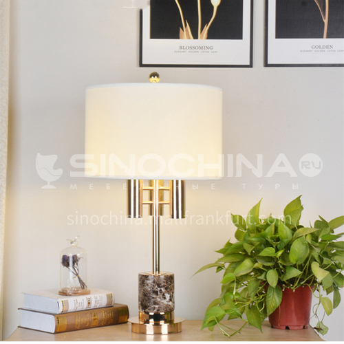 Modern simple crystal marble table lamp living room study bedroom bedside American luxury table lamp XYJJ-XY0747TL